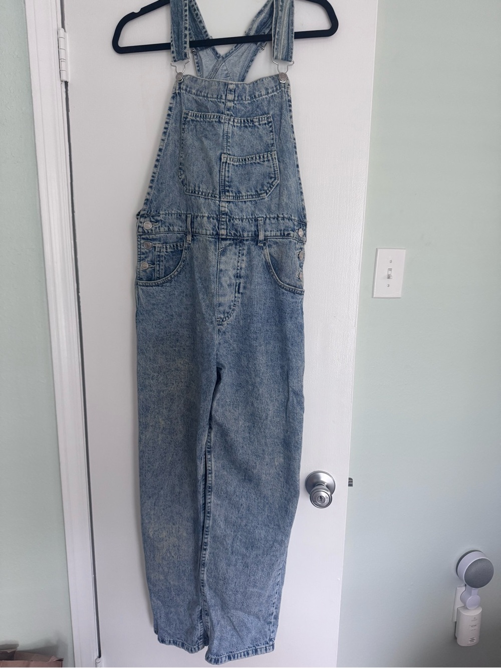 We The Free Light Blue Denim Overalls Top